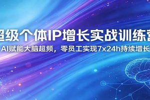 超级个体IP增长实战训练营：AI赋能大脑超频，零员工实现7x24h持续增长（更新）